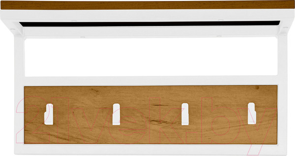 Изображение товара Вешалка для одежды Millwood Сканди 3 60x30x15 (дуб золотой Craft/металл белый)