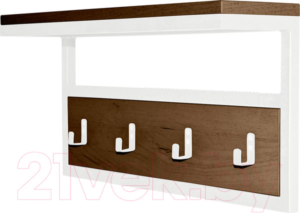 Изображение товара Вешалка для одежды Millwood Сканди 3 60x30x15 (дуб табачный Craft/металл белый)