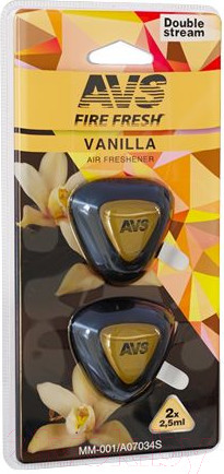 Изображение товара Ароматизатор автомобильный AVS MM-001 Double Stream / A07034S (ваниль)