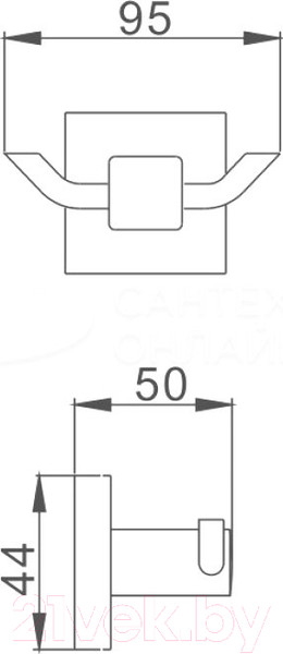 Изображение товара Крючок для ванной Haiba HB8605-2