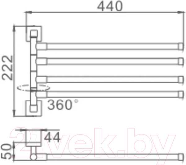 Изображение товара Держатель для полотенца Haiba HB8614