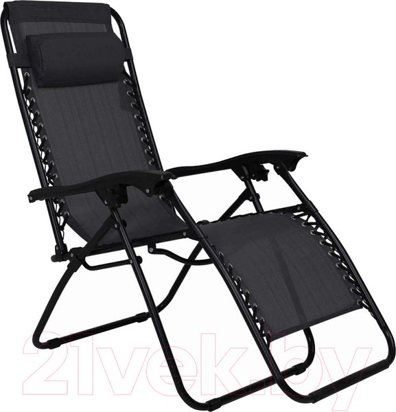 Изображение товара Складной шезлонг AksHome Relax (черный)