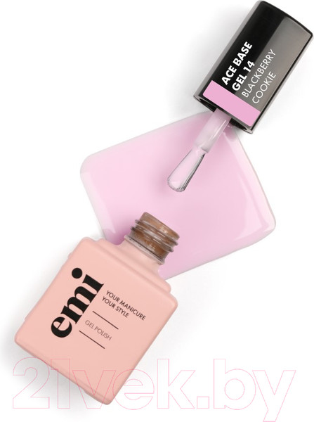 Изображение товара База для гель-лака E.Mi E.MiLac Ace Base Gel №14 Blackberry Cookie (9мл)