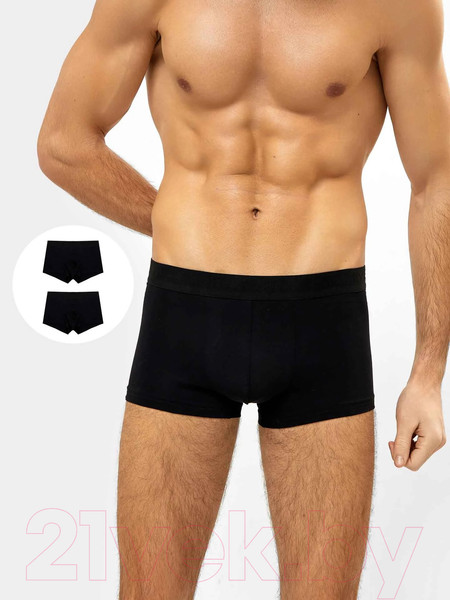 Изображение товара Комплект мужских трусов Mark Formelle 411124-2 (р.98-108, черный/черный)