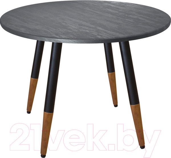 Изображение товара Обеденный стол Sheffilton SHT-TU12/TT 90 МДФ (черный/темный орех/каменный уголь)