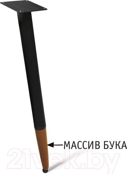 Изображение товара Обеденный стол Sheffilton SHT-TU12/TT 90 МДФ (черный/темный орех/каменный уголь)