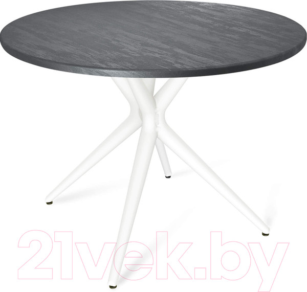 Изображение товара Обеденный стол Sheffilton SHT-TU30/TT 90 МДФ (белый/каменный уголь)