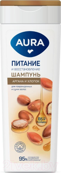 Изображение товара Шампунь для волос Aura Питание и восстановление (380мл)
