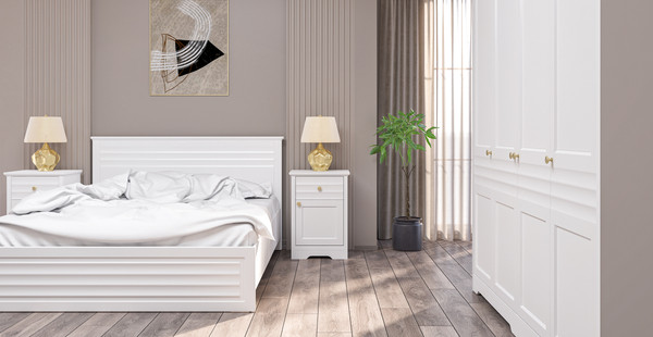 Изображение товара Прикроватная тумба Мебель-Неман Денвер МН-040-03 (белый)