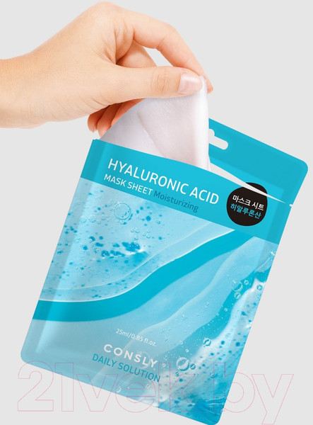 Изображение товара Маска для лица тканевая Consly Daily Solution Hyaluronic Acid Mask Sheet (25мл)