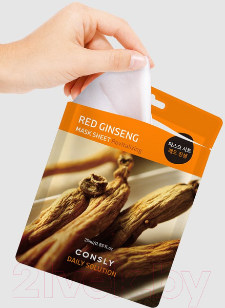 Изображение товара Маска для лица тканевая Consly Daily Solution Red Ginseng Mask Sheet (25мл)