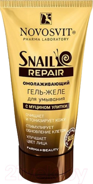 Изображение товара Гель для умывания Novosvit Омолаживающий с муцином улитки (150мл)