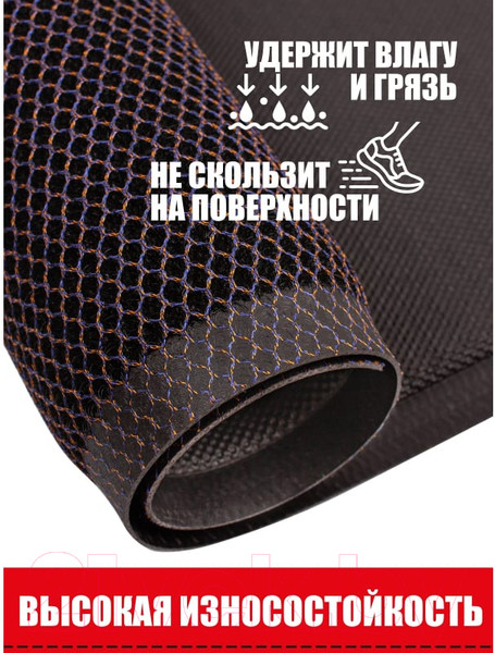 Изображение товара Коврик грязезащитный ComeForte Mesh Mat 60x90 (синий/золото)