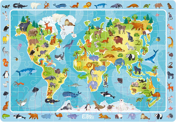 Изображение товара Пазл El'Basco Toys Животные мира / ET01-023