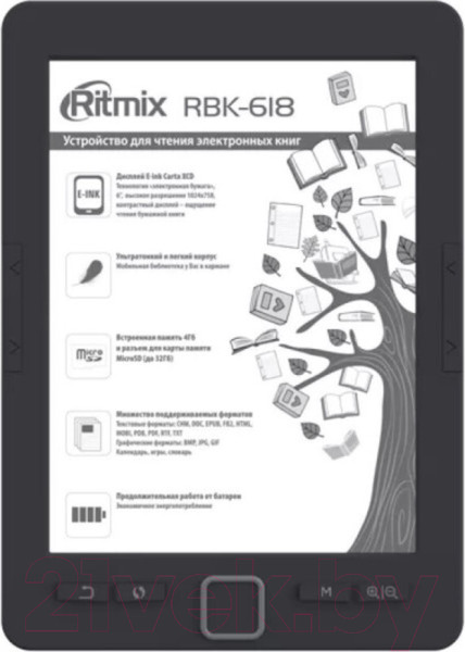 Изображение товара Электронная книга Ritmix RBK-618