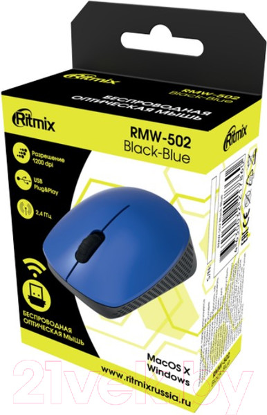 Изображение товара Мышь Ritmix RMW-502 (синий)