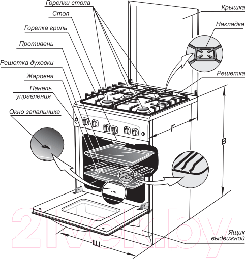 Изображение товара Плита газовая GEFEST 5100-03 К (5100-03 0001)
