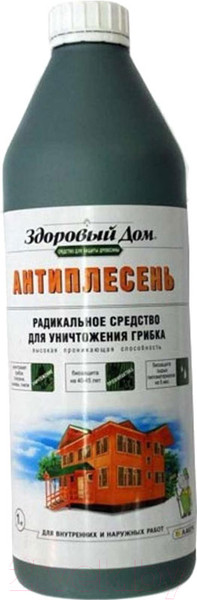 Изображение товара Антисептик для древесины Здоровый дом Антиплесень (0.5кг)