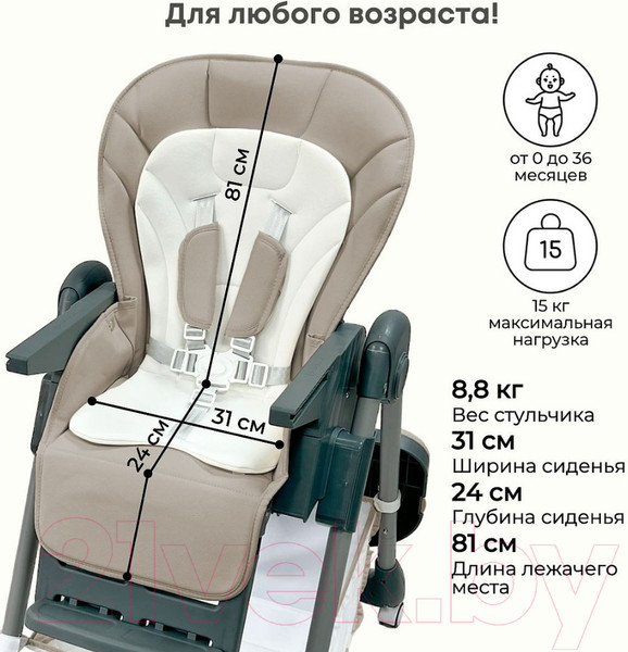 Изображение товара Стульчик для кормления Bubago Amelia / BG 103-1 (Beige)
