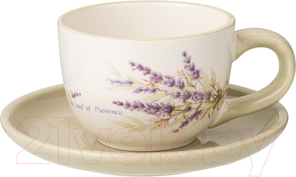 Изображение товара Чашка с блюдцем Agness Душа Прованса 358-2049