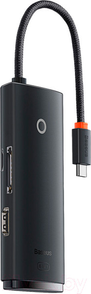 Изображение товара USB-хаб Baseus Lite Series 6-Port Type-C HUB Docking Station / WKQX050001 (черный)