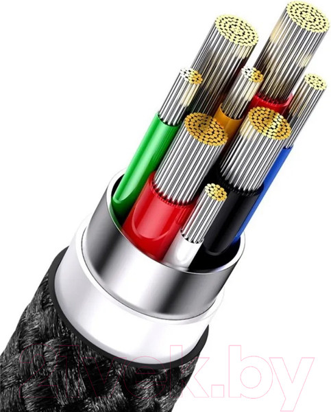 Изображение товара Кабель Baseus Flash Series II One-for-three / CASS030201 (1.5м, черный)