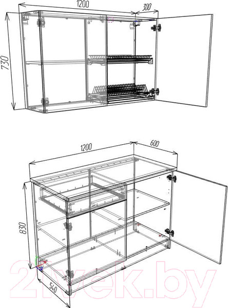 Изображение товара Кухонный гарнитур Eligard Urban 1.2 (белый)