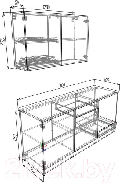 Изображение товара Кухонный гарнитур Eligard Urban 1.8 (белый)