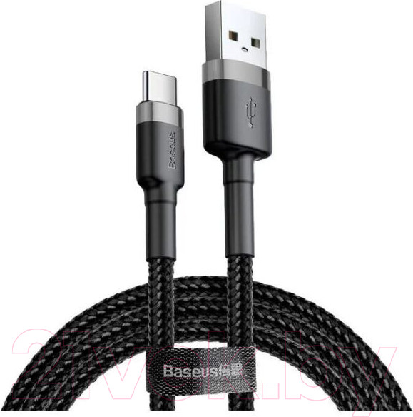 Изображение товара Кабель Baseus Cafule Cable USB For Type-C 2A / CATKLF-BG1 (3м, серый/черный)