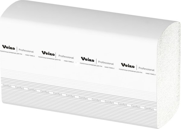 Изображение товара Бумажные полотенца Veiro Professional Comfort Z-сложение 2 слоя 984213 / KZ202 (200шт)