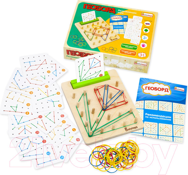 Изображение товара Развивающий игровой набор Alatoys Геоборд / ГБ03