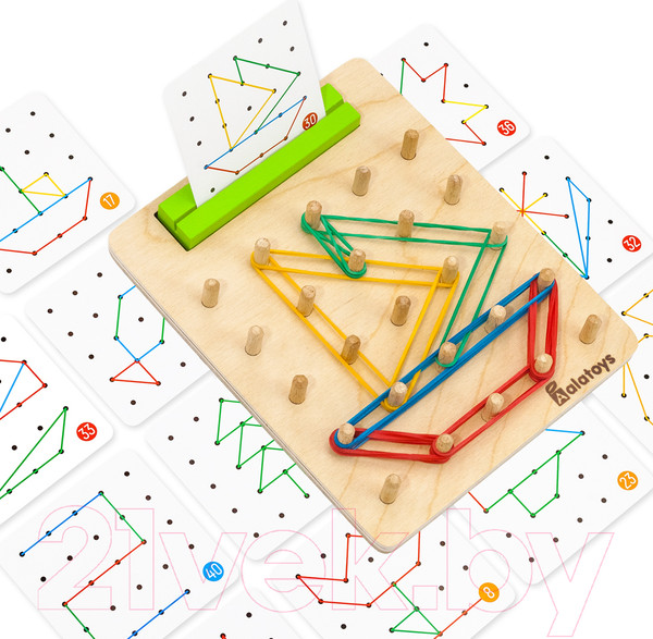 Изображение товара Развивающий игровой набор Alatoys Геоборд / ГБ03