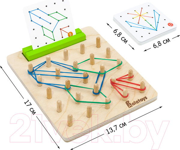 Изображение товара Развивающий игровой набор Alatoys Геоборд / ГБ03