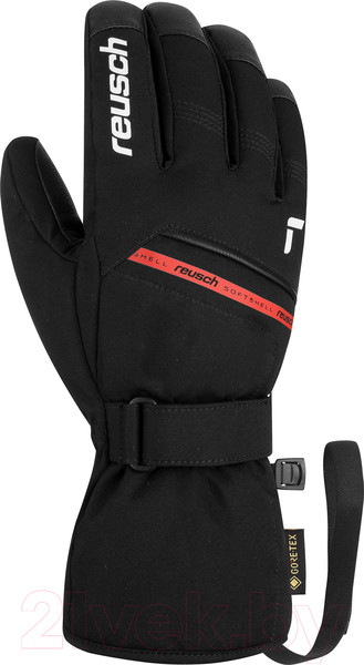 Изображение товара Перчатки лыжные Reusch Morris Gore-Tex / 6201375-7745 (р-р 9, Black/White/Fire Red)