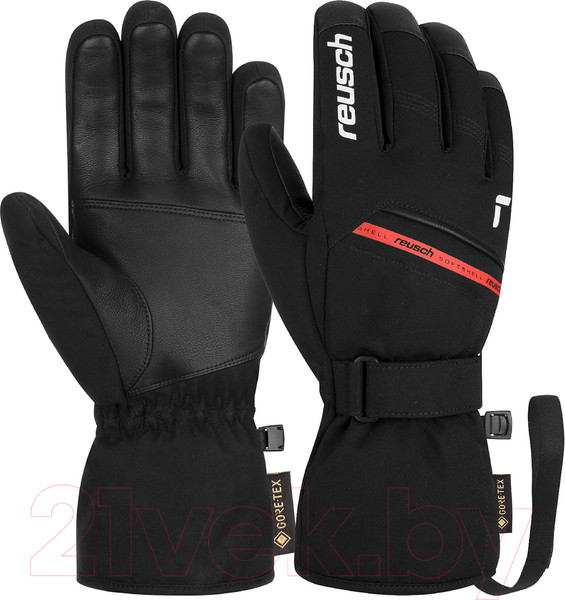 Изображение товара Перчатки лыжные Reusch Morris Gore-Tex / 6201375-7745 (р-р 9, Black/White/Fire Red)