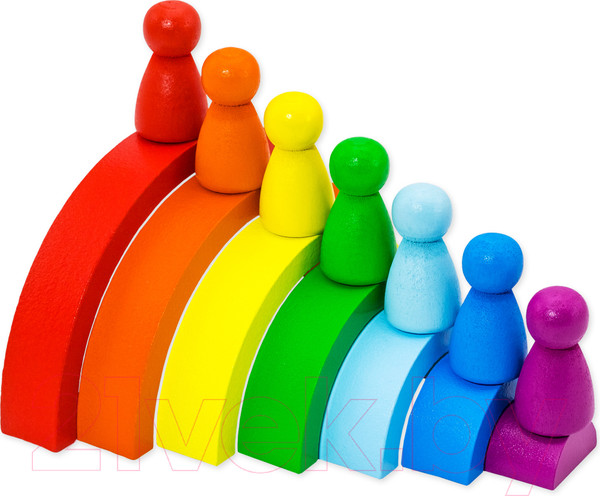 Изображение товара Развивающий игровой набор Alatoys Пирамидка. Радуга / ПСТ07