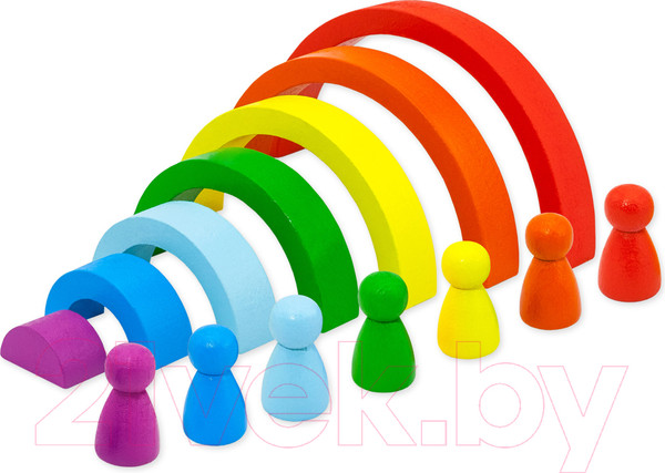 Изображение товара Развивающий игровой набор Alatoys Пирамидка. Радуга / ПСТ07
