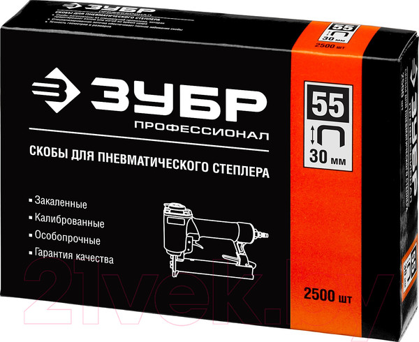 Изображение товара Скобы Зубр 30мм тип 55 / 31855-30 (2500шт)