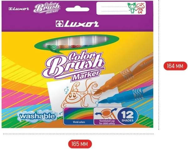 Изображение товара Фломастеры Luxor Color Brush / 6106/Box 12