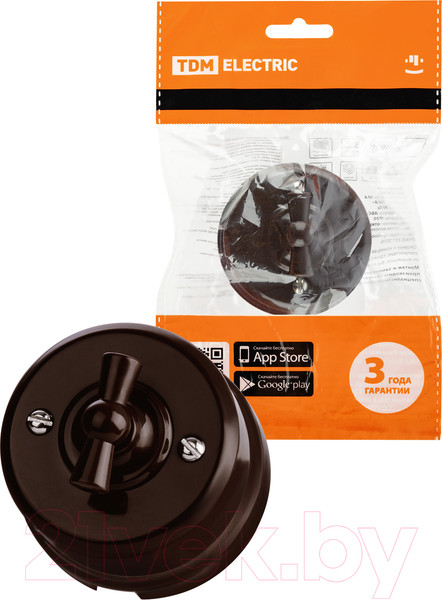 Изображение товара Выключатель TDM Виви SQ1820-1406 (коричневый)