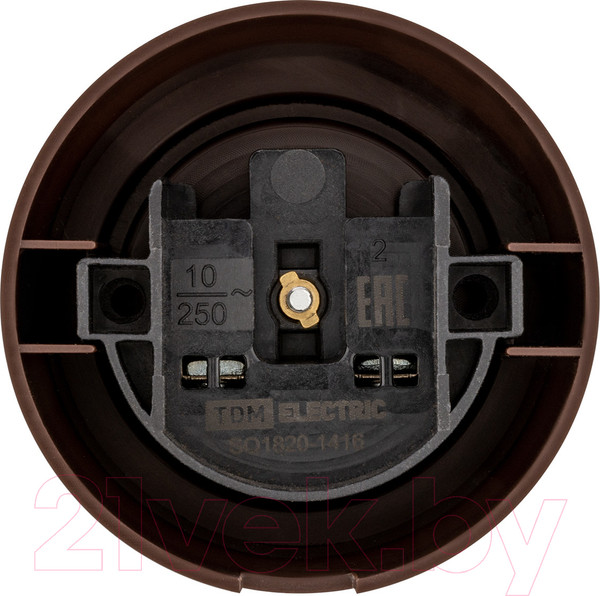 Изображение товара Розетка TDM Виви SQ1820-1416 (коричневая)