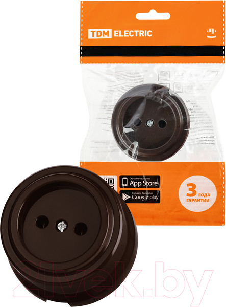 Изображение товара Розетка TDM Виви SQ1820-1416 (коричневая)