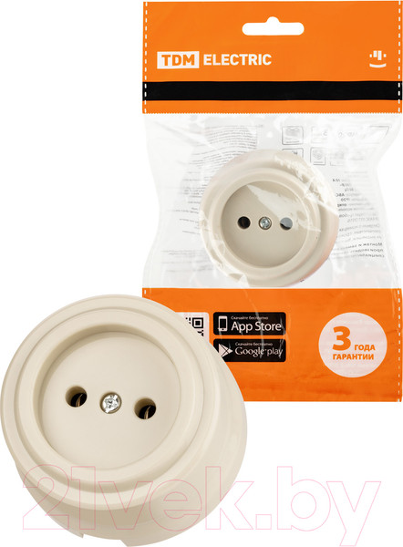 Изображение товара Розетка TDM Виви SQ1820-1316 (слоновая кость)