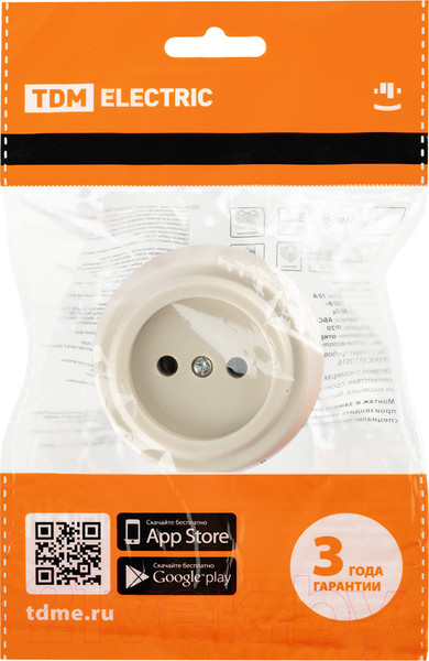 Изображение товара Розетка TDM Виви SQ1820-1316 (слоновая кость)