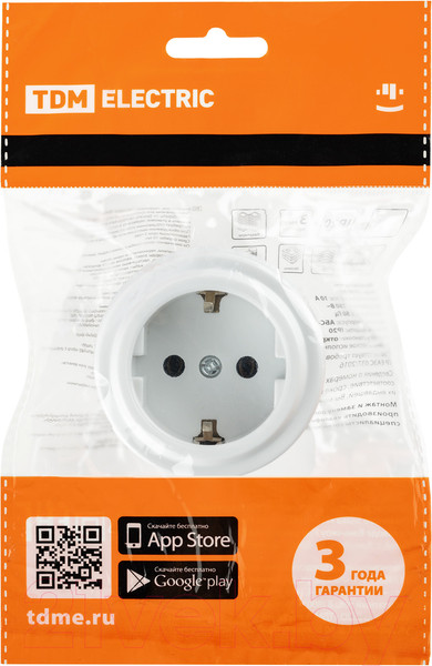 Изображение товара Розетка TDM Виви SQ1820-1012 (белый)