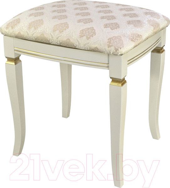Изображение товара Банкетка Мебелик Васко В 106Н (слоновая кость/золото/маркус ваниль)