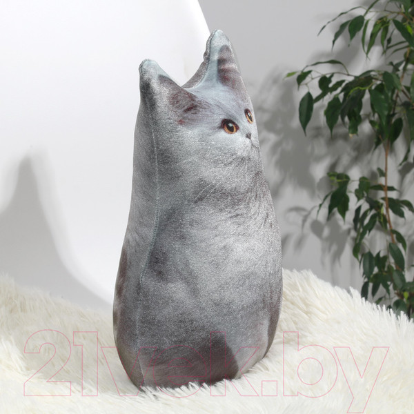 Изображение товара Подушка декоративная Mni Mnu Серый кот / 4288785