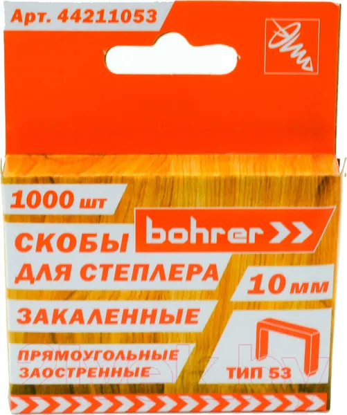 Изображение товара Скобы Bohrer Закаленные 10x0.7мм / 44211053 (1000шт)