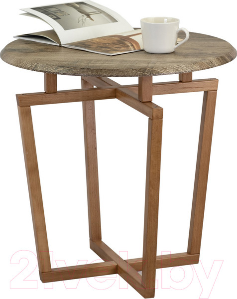 Изображение товара Журнальный столик Мебелик Рилле 440 (дуб крымский состаренный/бук)