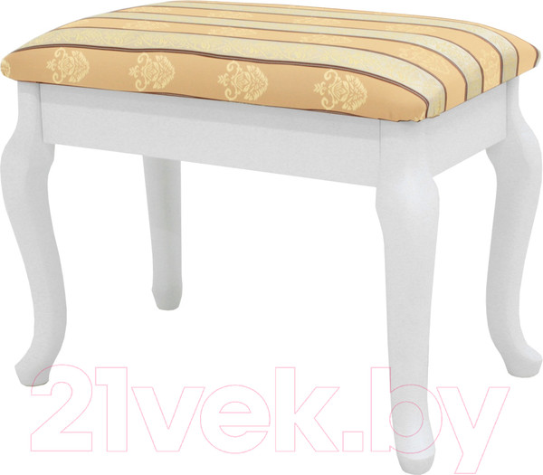Изображение товара Банкетка Мебелик Ретро с ящиком (белый/полоса бежевый)